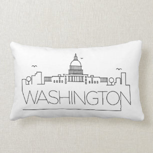 Washington DC Skyline Lumbar Pillow Lendenkissen