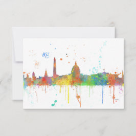 WASHINGTON DC SKYLINE MCLR - Einladungs-/Antwortka Einladung