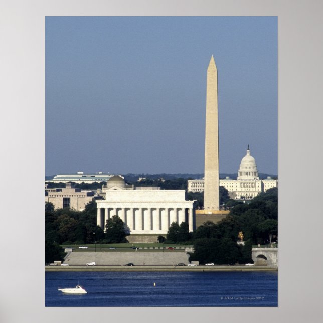 Washington DC Skyline mit US-Gebäude zur Hauptstad Poster (Vorne)