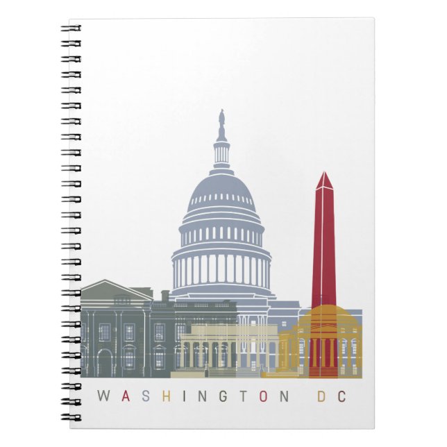 Washington DC skyline poster Notizblock (Vorderseite)