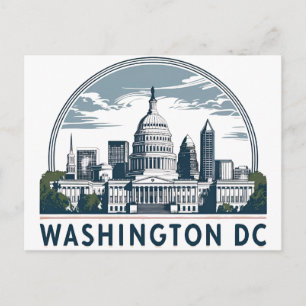 Washington DC Skyline Postkarte