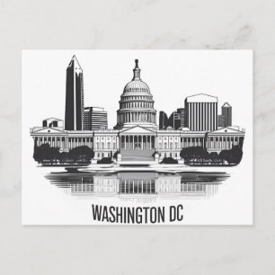 Washington DC Skyline Postkarte