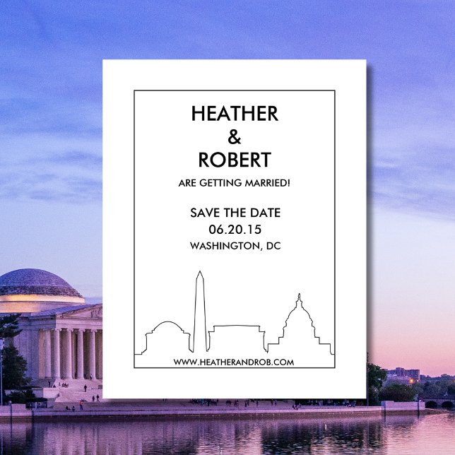 Washington DC Skyline Save the Date (schwarz) (Von Creator hochgeladen)