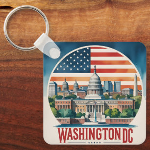Washington DC Skyline Schlüsselanhänger