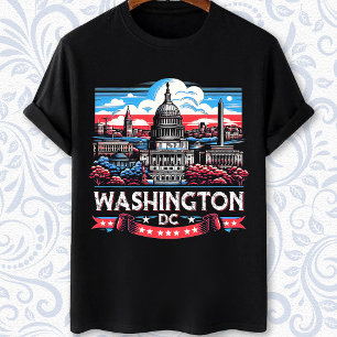 Washington DC Skyline Sehenswürdigkeit art T-Shirt