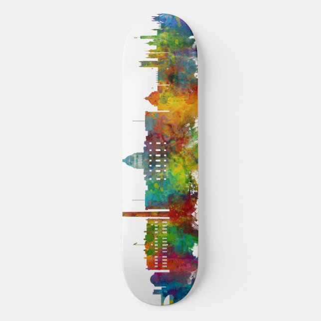 Washington DC Skyline Skateboard (Vorderseite)