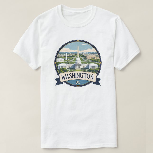 Washington DC Skyline T-Shirt (Design vorne)