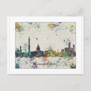 WASHINGTON DC Skyline, Washington DC Print Postkarte
