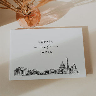 Washington DC Skyline Wedding Guest Book Gästebuch