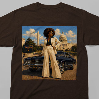 Washington DC Soul Retro Schwarze Frau Vintage T-Shirt
