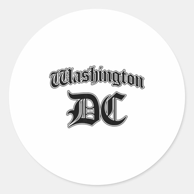 Washington Dc Souvenir  Runder Aufkleber (Vorderseite)