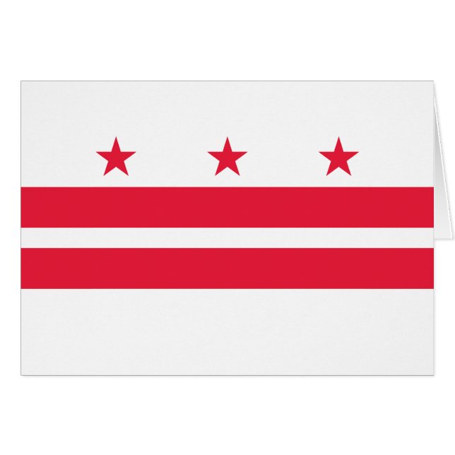 Washington DC Staatsflagge (Vorderseite (Horizontal))