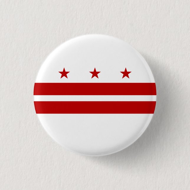 Washington DC Staatsflagge Button (Vorderseite)