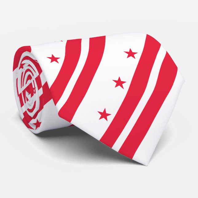 Washington DC Staatsflagge Krawatte (Gerollt)