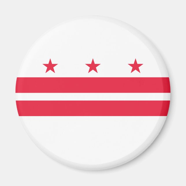 Washington DC Staatsflagge Magnet (Vorne)