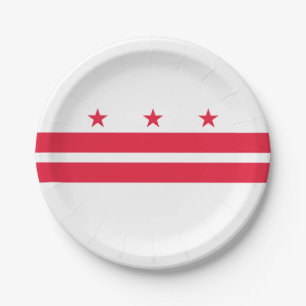 Washington DC Staatsflagge Pappteller
