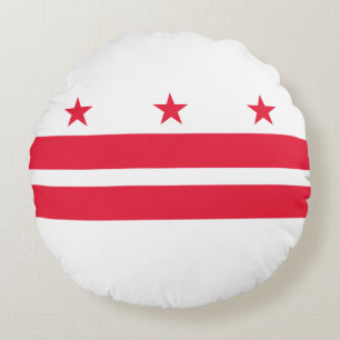 Washington DC Staatsflagge Rundes Kissen