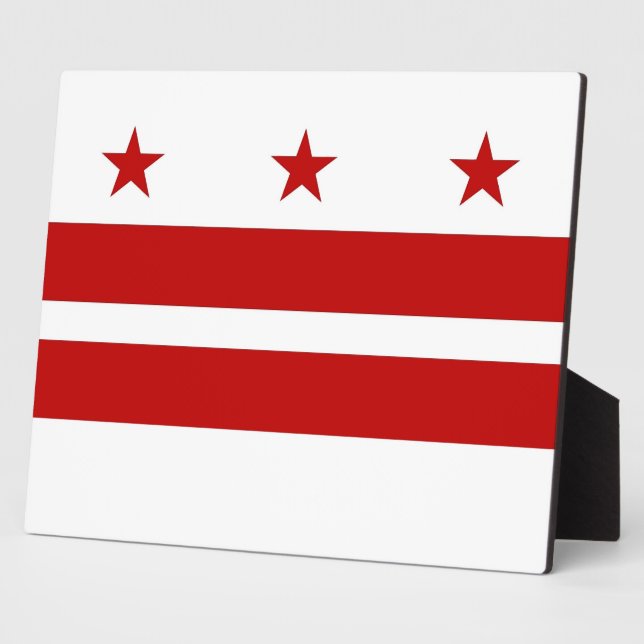 Washington DC State Flag Plaque Fotoplatte (Seite)