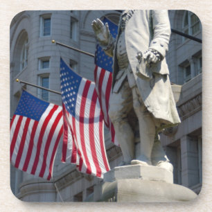 Washington, DC, Statue von Benjamin Franklin Getränkeuntersetzer