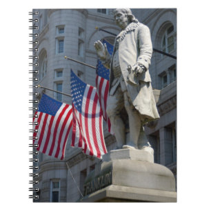 Washington, DC, Statue von Benjamin Franklin Notizblock