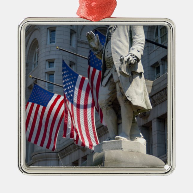 Washington, DC, Statue von Benjamin Franklin Ornament Aus Metall (Vorne)