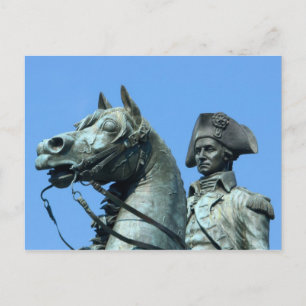 Washington, DC, Statue von General George Postkarte