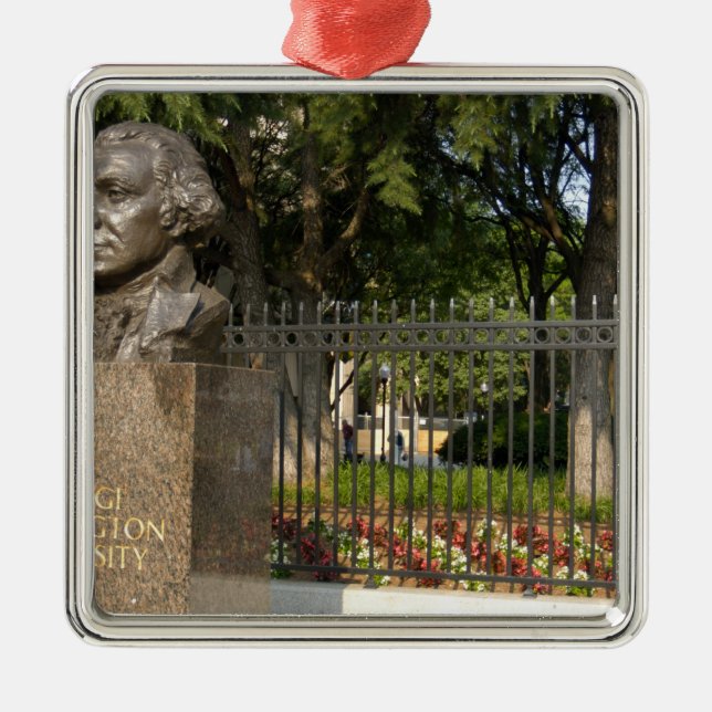 Washington, DC, Statue von George Washington, Ornament Aus Metall (Vorne)