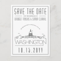Washington DC | Stilisierte Skyline Save the Date