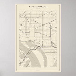 Washington DC-Straßenkarte Poster