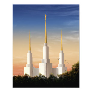 Washington DC Temple Sunset Fotodruck