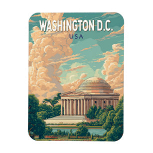 Washington DC Thomas Jefferson Memorial Reise Kuns Magnet