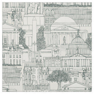 Washington DC Toile Balsam stark weiß Stoff