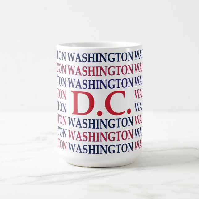 Washington DC Typografie Kaffeetasse (Mittel)