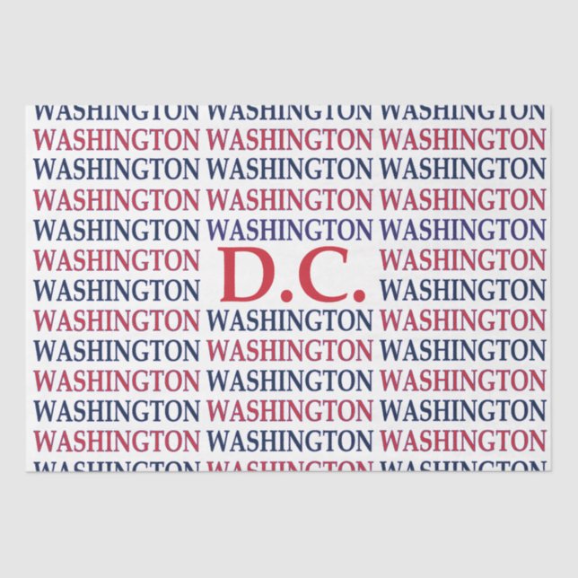 Washington DC Typografie Seidenpapier (Vorderseite)