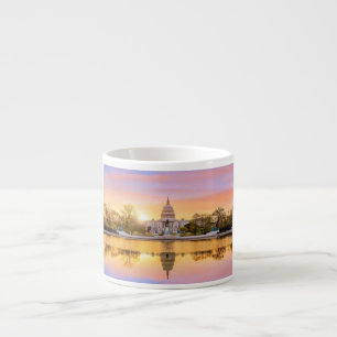Washington DC US-Kapitolgebäude Sonnenuntergangsre Espressotasse