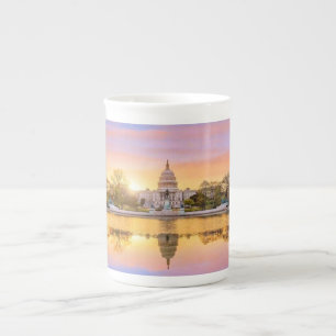 Washington DC US-Kapitolgebäude Sonnenuntergangsre Prozellantasse