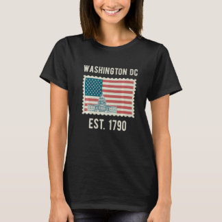 Washington Dc Usa Flag Liebe Hauptstadt T-Shirt