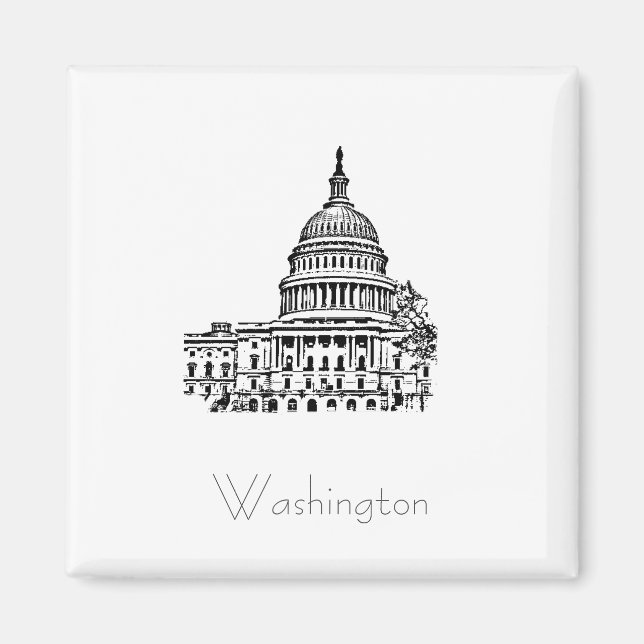 Washington DC USA Hauptstadt Magnet (Vorne)