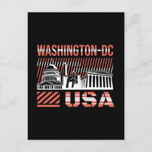 Washington DC USA Typografie Reise Design Postkarte