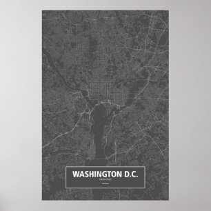 Washington DC, Vereinigte Staaten (weiß auf Poster