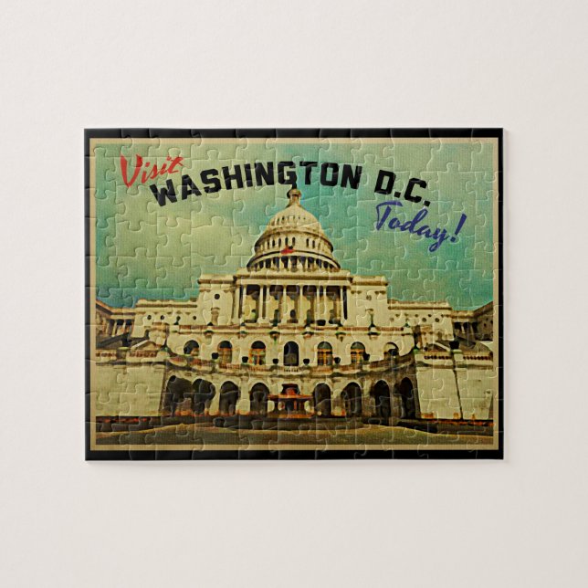 Washington DC Vintage Puzzle (Horizontal)