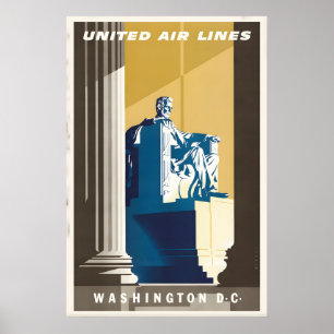 Washington DC Vintage-Reiseplakat Individuelle Kun Poster