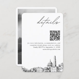 Washington DC Wedding Modern Details QR Code Begleitkarte