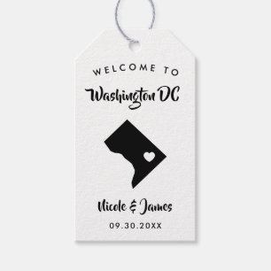 Washington DC Wedding Welcome Bag Tags, Karte Geschenkanhänger