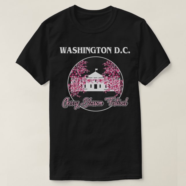 Washington DC White House Cherry Blossom T-Shirt (Design vorne)