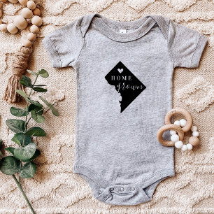Washington DC Zuhause Grown Editierbarer Staat C Baby Strampler