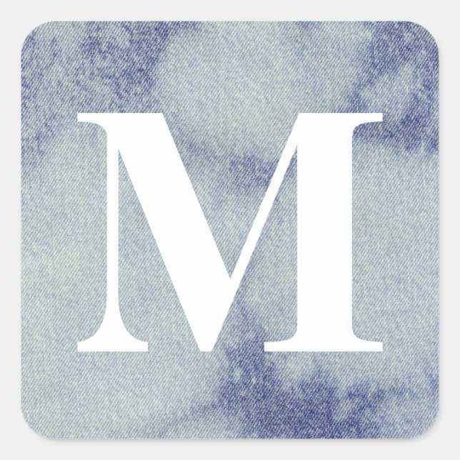 Washington Denim Design #1 @ Emporio Moffa Quadratischer Aufkleber (Vorderseite)