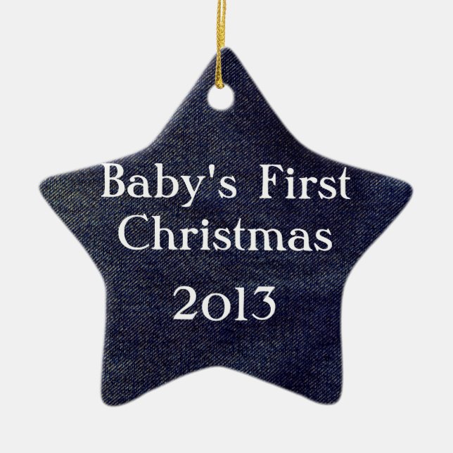 Washington Denim Design #7 in Emporio Moffa Keramik Ornament (Vorne)