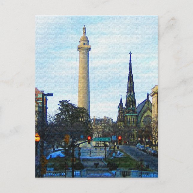 Washington Denkmal Historische Nachbarschaft Postkarte (Vorderseite)
