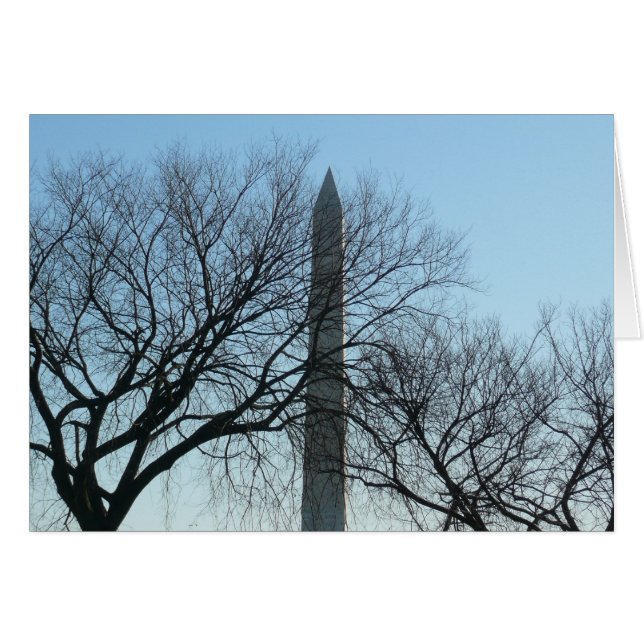 Washington Denkmal im Winter I Landschaft (Vorderseite (Horizontal))